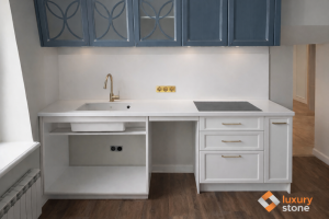 Столешница из кварцевого агломерата SmartQuartz Statuario Gold