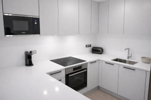 Столешница и фартук для кухни, П-образные, из кварцевого агломерата Аварус R112 Соль Каспия