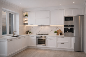 Столешница и фартук для кухни, из кварцевого агломерата Avant 7400 Калакатта Дофине