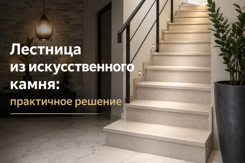 Лестница из искусственного камня: практичное решение