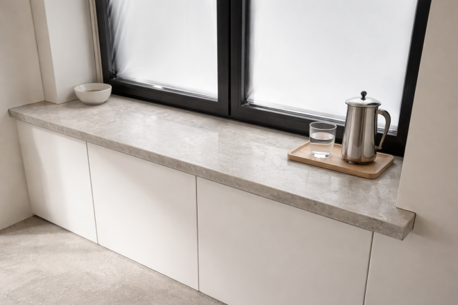 Столешница и подоконники из кварцевого агломерата Primax 913 Golden Sunset