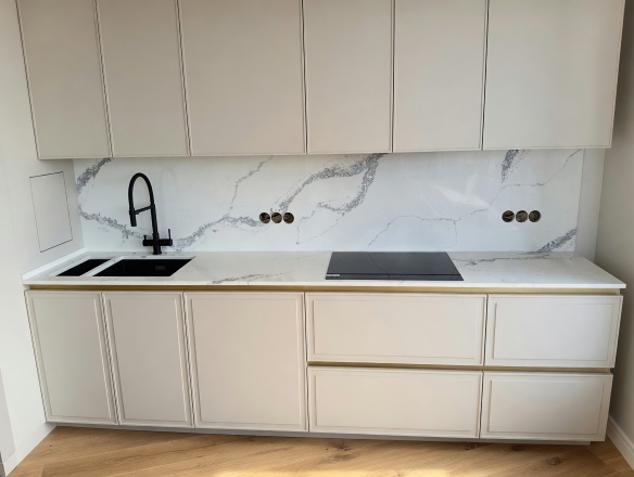 Столешница для кухни, из кварцевого агломерата Aleph Stone А91 Travertino