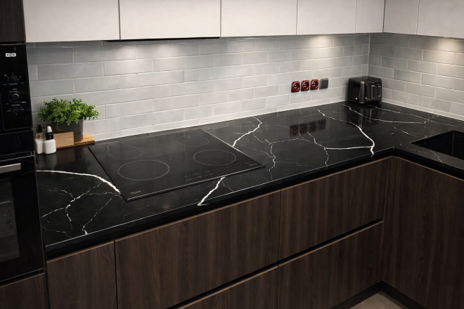 Столешница из кварцевого агломерата Avant Калакатта Мон Сен-Мишель 7060