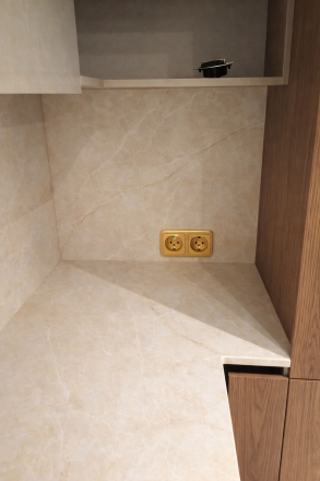 Столешница и фартук для кухни, из кварцевого агломерата Aleph Stone А95 Desert Rose