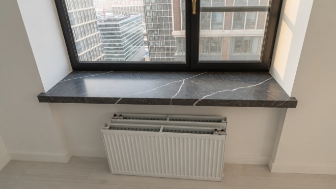 Подоконники из кварцевого агломерата Vicostone Cemento (Brushed) BQ8730