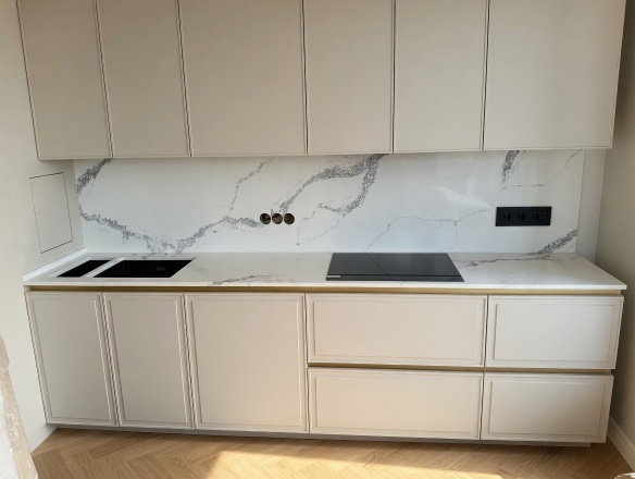Столешница для кухни, из кварцевого агломерата Aleph Stone А91 Travertino
