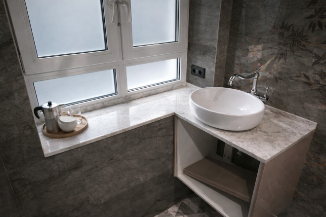 Столешница и подоконники из кварцевого агломерата Primax 913 Golden Sunset