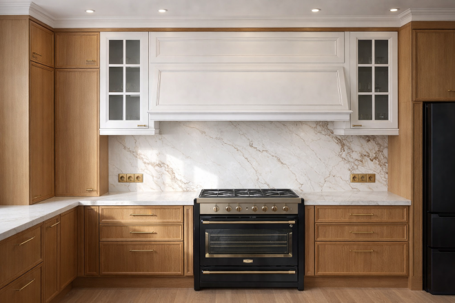 Столешница и фартук для кухни, из кварцевого агломерата Quantra Quartz Pantheon