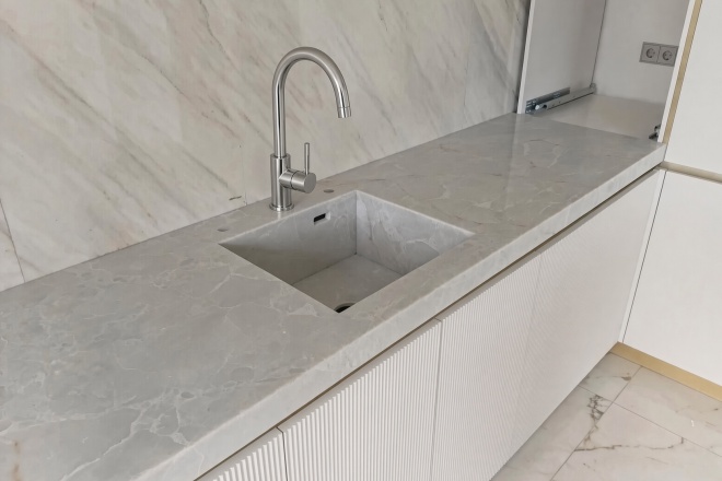 Столешница из кварцевого агломерата Stratos C7548 Ivory Lux