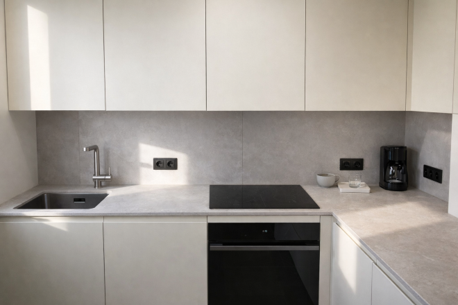 Столешница для кухни из кварцевого агломерата Belenco 4524 La Luna