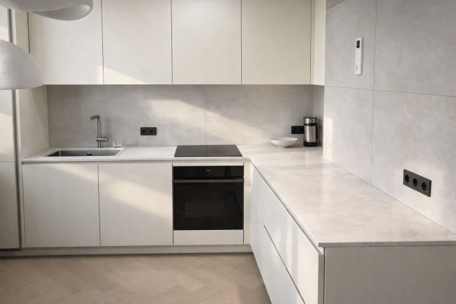 Столешница для кухни из кварцевого агломерата Belenco 4524 La Luna